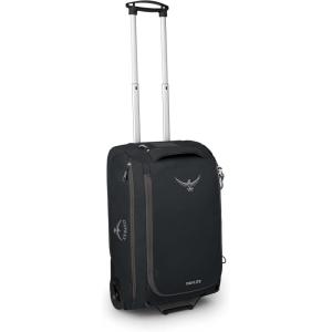 Osprey Daylite 40L Wheeled Carry On Collapsible Travel Duffel Bag, Lightweight Rolling Suitcase, Black(Black)