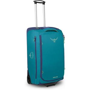 Osprey Daylite 85L Wheeled Collapsible Travel Duffel Bag – Lightweight Rolling Suitcase, Blue Spikemoss/Alkaline(Blue Spikemoss/Alkaline)
