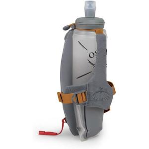 Osprey Duro Dyna Handheld Water Bottle with Hydraulics Soft Flask for Running, Phantm Grey/Toffee Orange