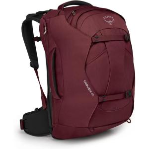 Osprey Fairview 55L Women’s Travel Backpack, Black(Zircon Red)