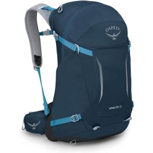 Osprey Hikelite 28L Lightweight Hiking Backpack – Durable Travel Daypack with Rain Cover for Men and Women, Atlas Blue, M/L(Atlas Blue)