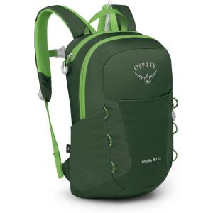 Osprey HydraJet 12L Kids’ Hiking Backpack with Hydraulics Reservoir, Green Canopy(Green Canopy)