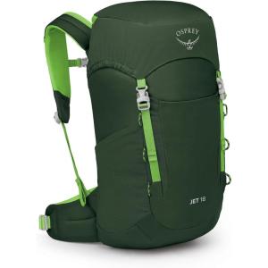 Osprey Jet 18L Kid’s Hiking Backpack, Blue Spikemoss(Green Canopy)