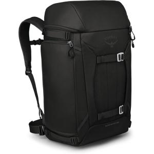 Osprey Mountain Bound Ski & Snowboard Boot Bag Plus – Boot Backpack with Vertical Snowboard Carry and A-Frame Ski Carry – Premium Winter Luggage with Shoe Mat and AirScape™ Technology, Black