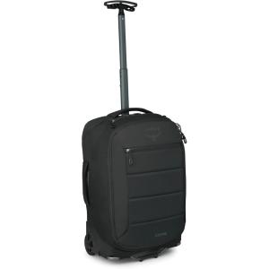 Osprey Ozone 2-Wheel Carry-On – Lightweight Carry-On Luggage with Oversized Wheels and Trolley Handle – Rolling Travel Suitcase for Air Travel, Overhead Compartments and Weekend Trips, Moody Burgundy(Black)