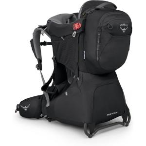 Osprey Poco Premium Child Carrier Backpack – Deluxe Kid Carrier for Hiking with Built-in Sunshade, Removable Daypack, and Adjustable Fit – Premium Comfort for Parent and Child(Black)