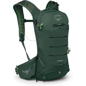 Osprey Raptor 10L Men’s Mountain Biking Backpack with Hydraulics Reservoir, Black(Tundra Green)