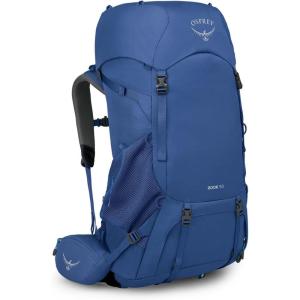 Osprey Rook 65L Men’s Backpacking Backpack, Histosol Brown/Rhino Grey(Astology Blue/Blue Flame)
