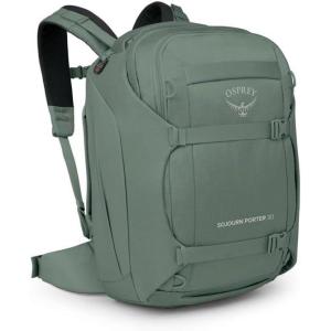 Osprey Sojourn Porter 46L Travel Backpack – Carry-On Compliant Luggage with StraightJacket Compression and Padded Laptop Sleeve – Durable Pack for International or Urban Travel, Black(Koseret Green)