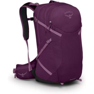 Osprey Sportlite 25L Lightweight Hiking Backpack for Men and Women, Dark Charcoal Grey, M/L(Aubergine Purple)