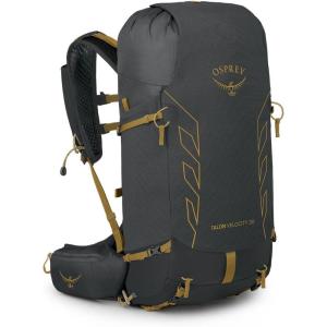 Osprey Talon Velocity 30L Men’s Hiking Backpack, Dark Charcoal/Tumbleweed, L/XL(Dark Charcoal/Tumbleweed Yellow)
