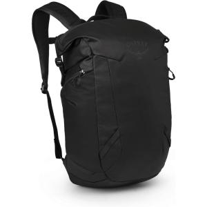 Osprey Transporter Zinch Water-Resistant Commuter Pack, Pine Leaf(Raven Black)