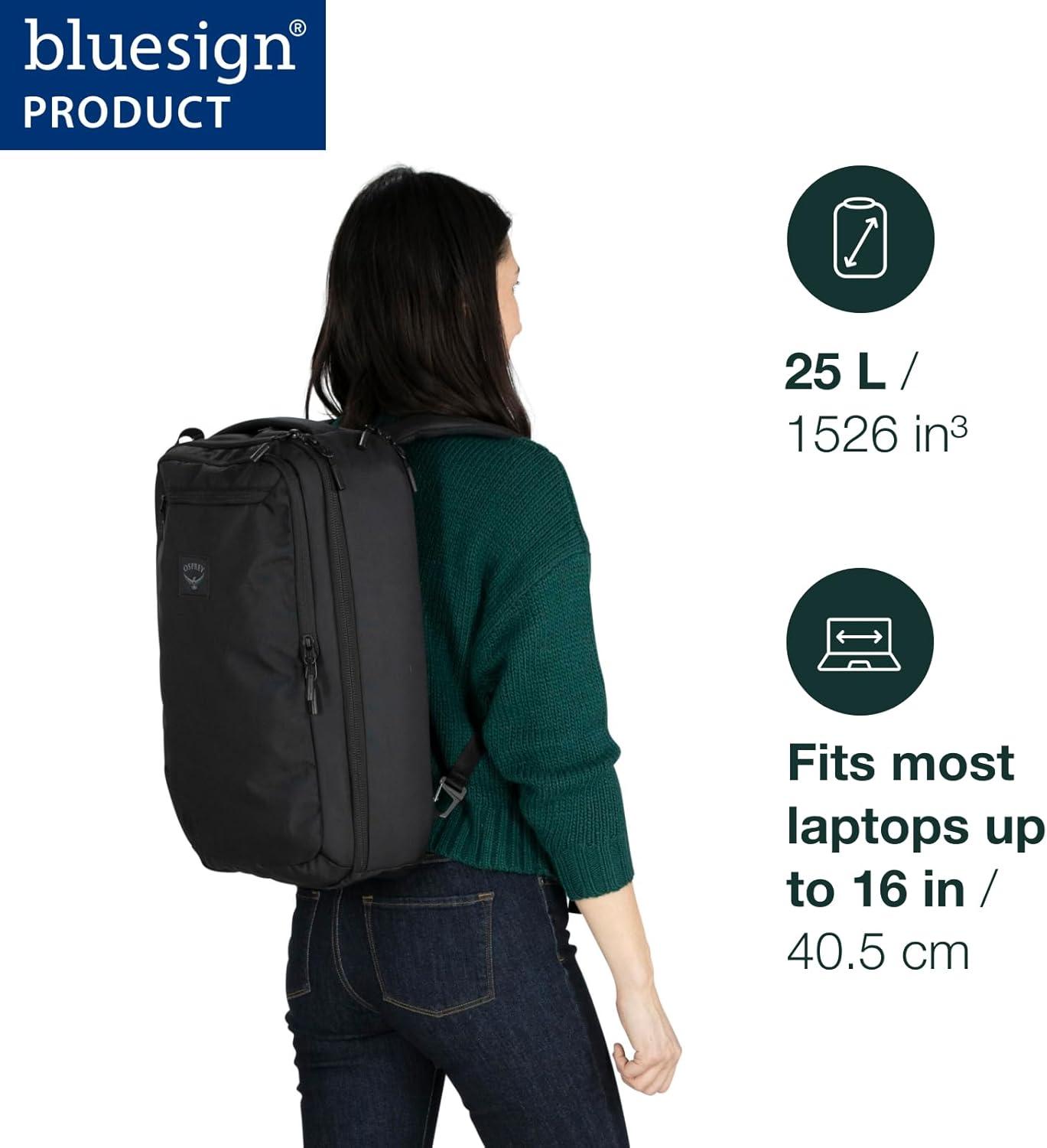 imageOsprey Aoede 25L Commuter Briefcase Backpack BlackAntique Blue