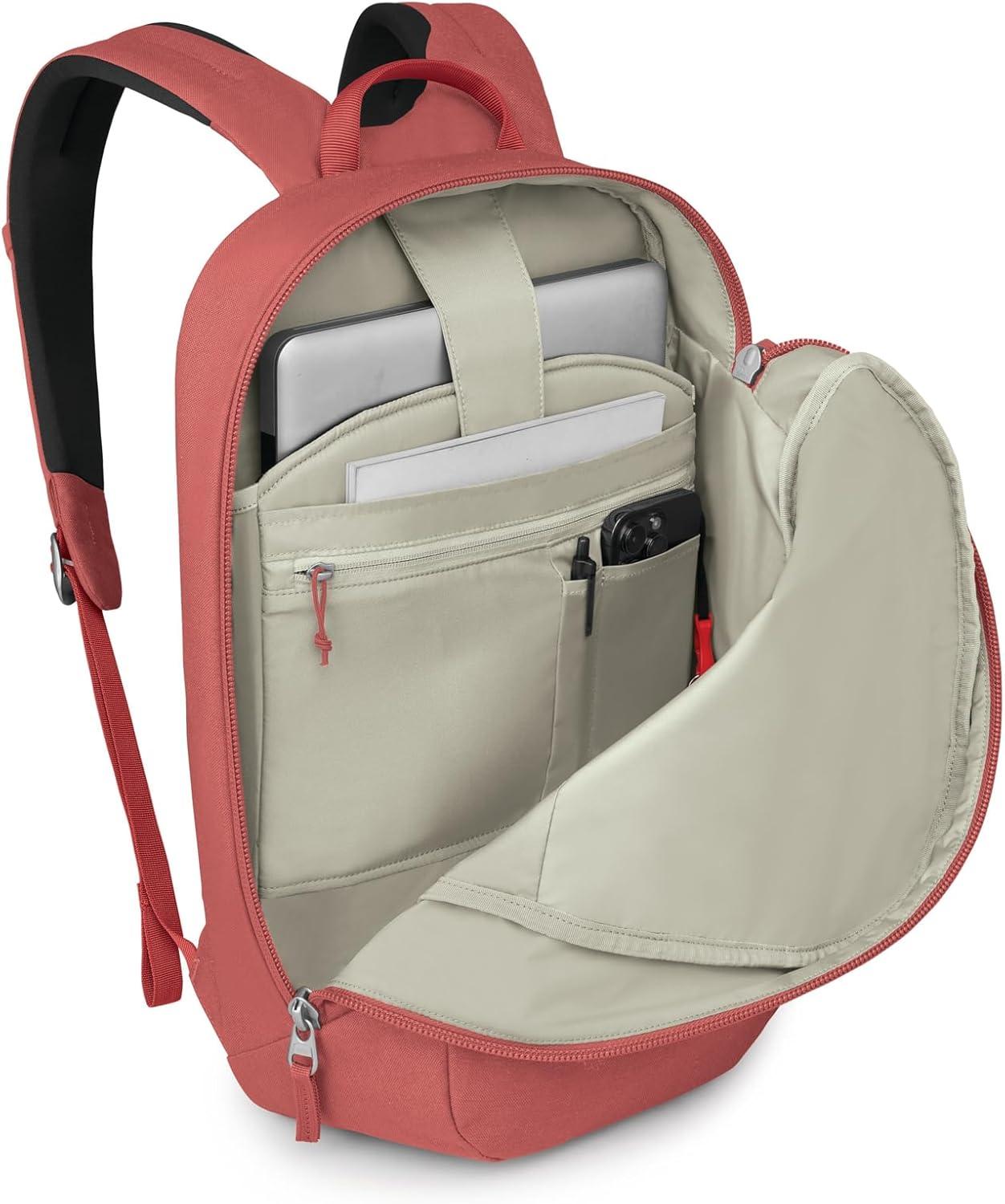 imageOsprey Arcane Large Day Commuter Backpack BlackRed Pampas Heather