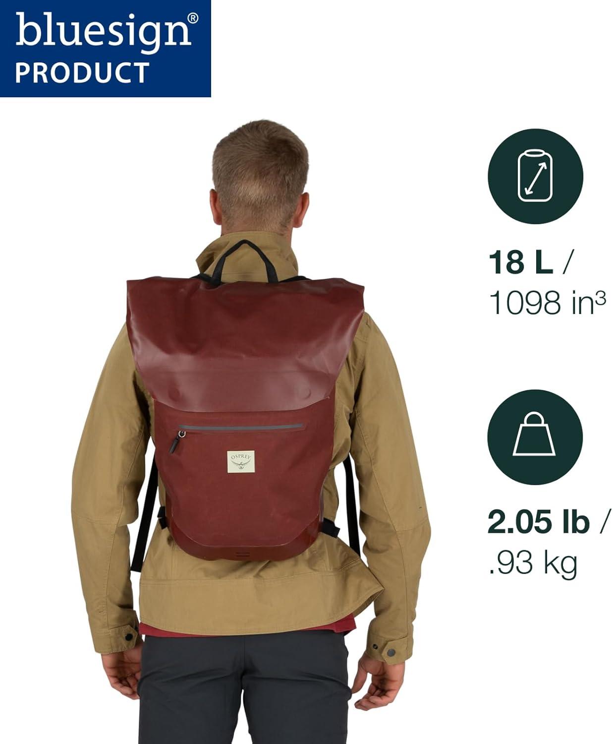 imageOsprey Arcane Roll Top 18L Waterproof Laptop Backpack Acorn RedAcorn Red