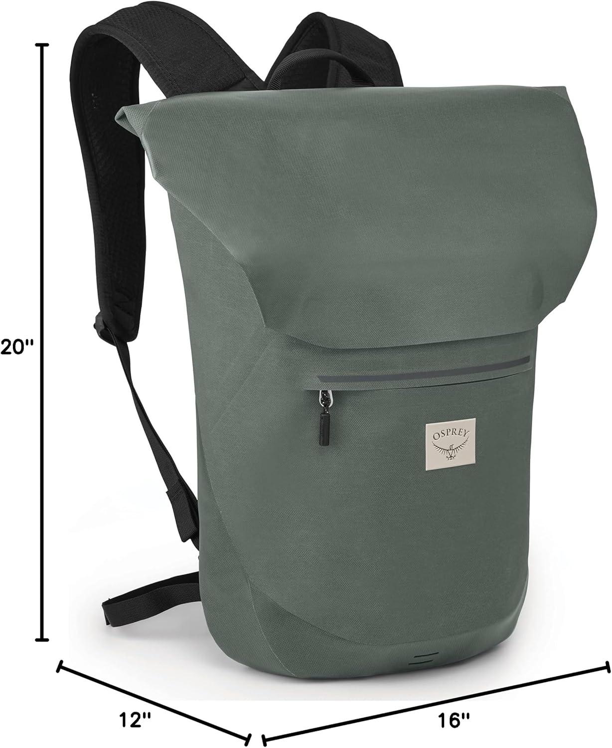 imageOsprey Arcane Roll Top 18L Waterproof Laptop Backpack Acorn RedPine Leaf Green