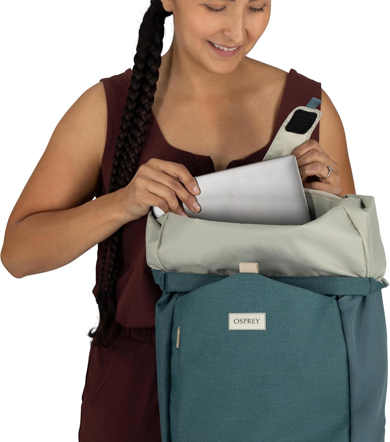 imageOsprey Arcane Roll Top Commuter Backpack Porcelain Orange HeatherBlack Black