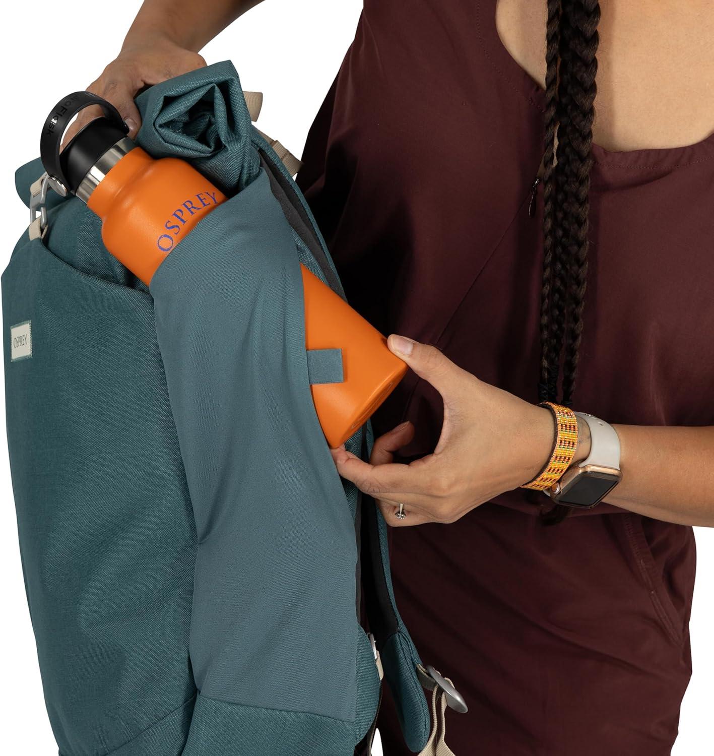 imageOsprey Arcane Roll Top Commuter Backpack Porcelain Orange HeatherBlack Black