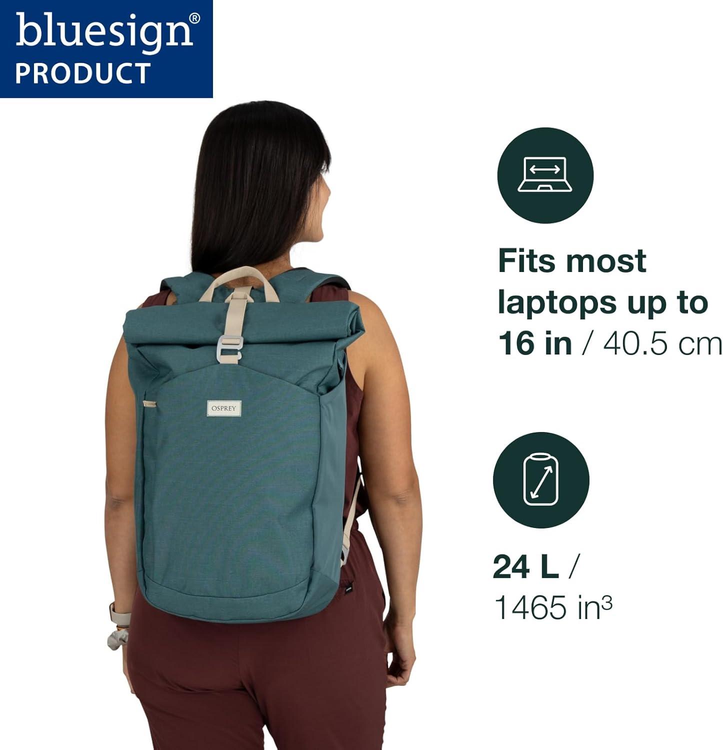 imageOsprey Arcane Roll Top Commuter Backpack Porcelain Orange HeatherBotanica