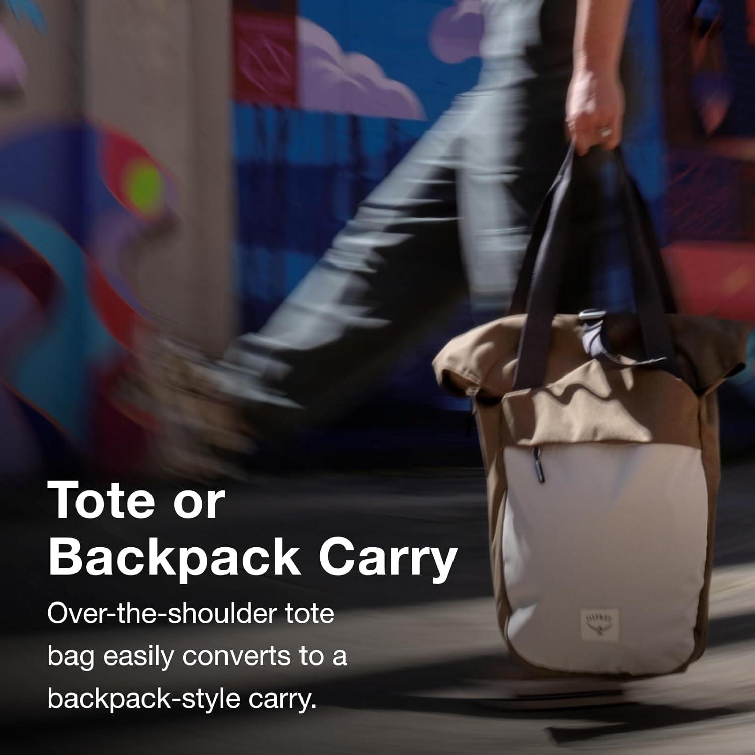 imageOsprey Arcane Zip Top Tote Backpack Earl GreySandy Grey Heather