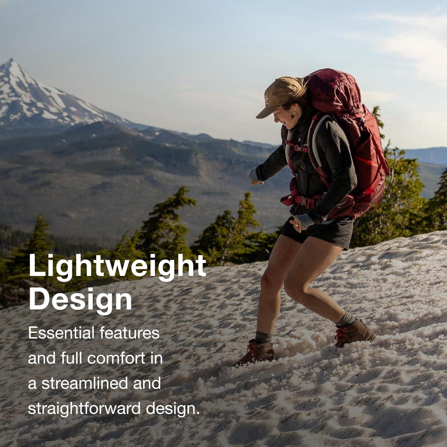 imageOsprey Aura AG LT 65L Womens Backpacking Backpack KoseretDarjeeling Spring Green WXSSAntidote Purple