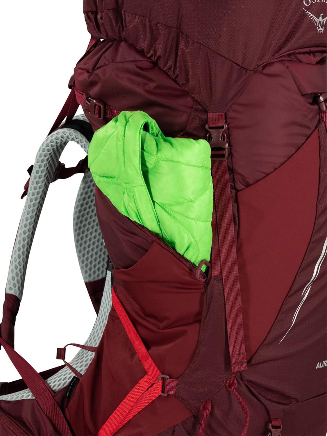 imageOsprey Aura AG LT 65L Womens Backpacking Backpack KoseretDarjeeling Spring Green WXSSAntidote Purple