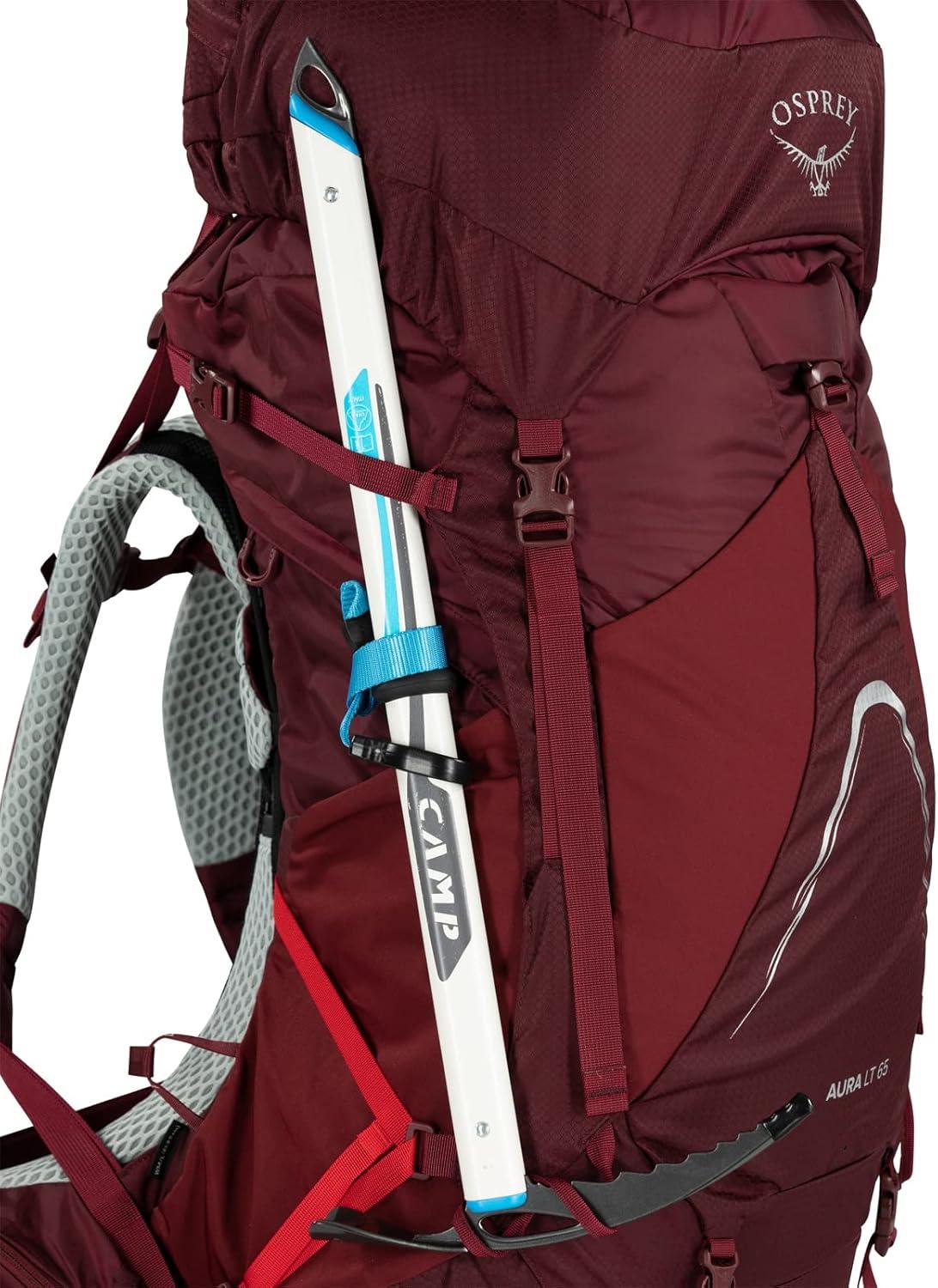 imageOsprey Aura AG LT 65L Womens Backpacking Backpack KoseretDarjeeling Spring Green WXSSAntidote Purple