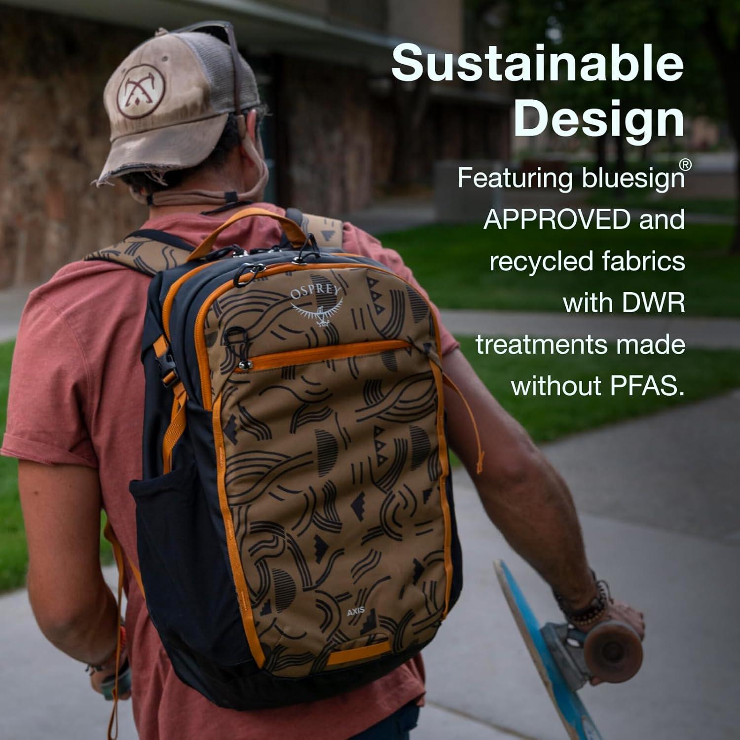 imageOsprey Axis Laptop Backpack Sleek Everyday Pack with Laptop Sleeve Water Bottle Pockets ampamp Compression StrapsBlack