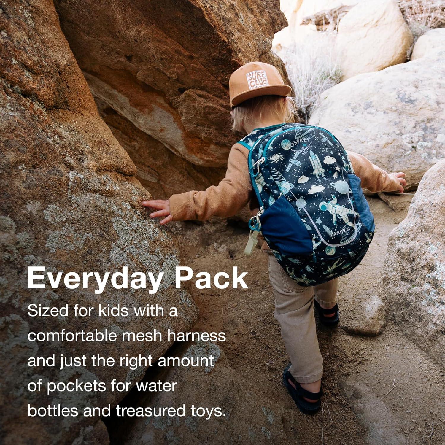 imageOsprey Daylite Jr Kids Commuter Backpack Space Travel PrintAntique BlueDaisy PrintEuphoria Purple