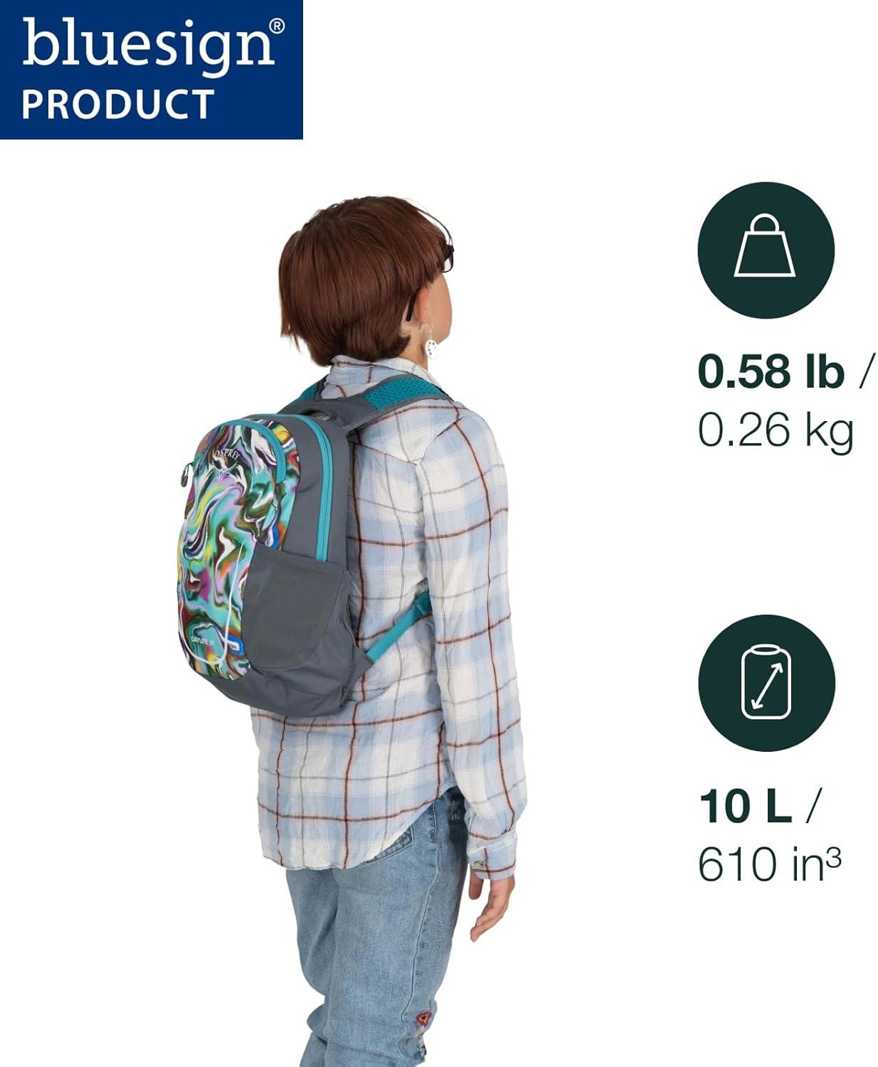 imageOsprey Daylite Jr Kids Commuter Backpack Space Travel PrintAntique BlueHotspot PinkFrosty Mint