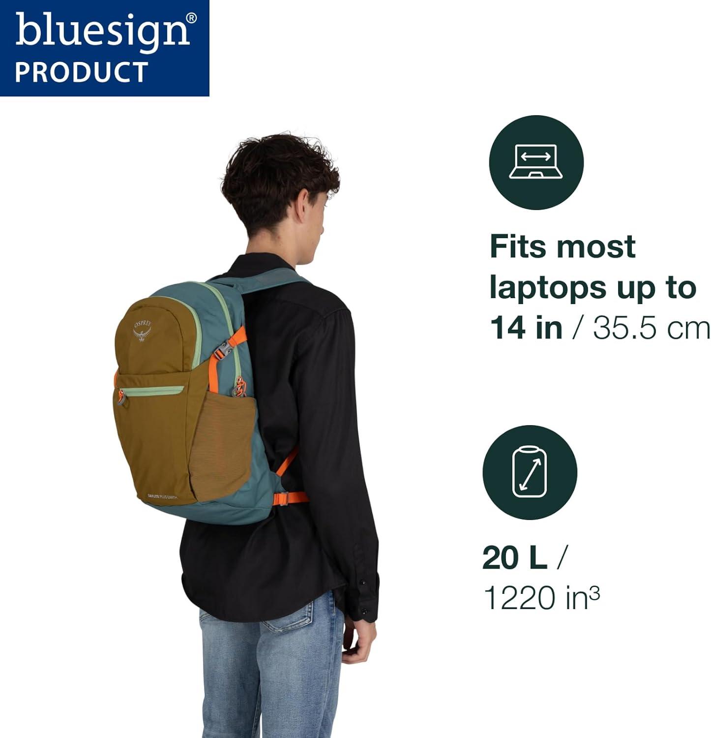 imageOsprey Daylite Plus Commuter Backpack Lightweight Everyday Pack with Laptop Sleeve and Water Bottle Pockets Ideal for Work School and Travel with Versatile Storage Kazuma PrintMagma BrownHistosol BrownCascade Blue