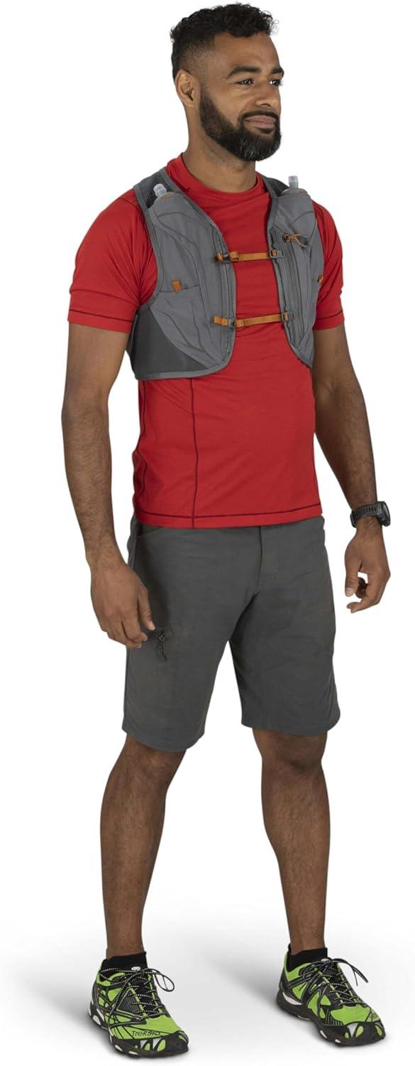 imageOsprey Duro LT Mens Running Hydration Vest with Hydraulics Soft FlasksPhantom GreyToffee Orange