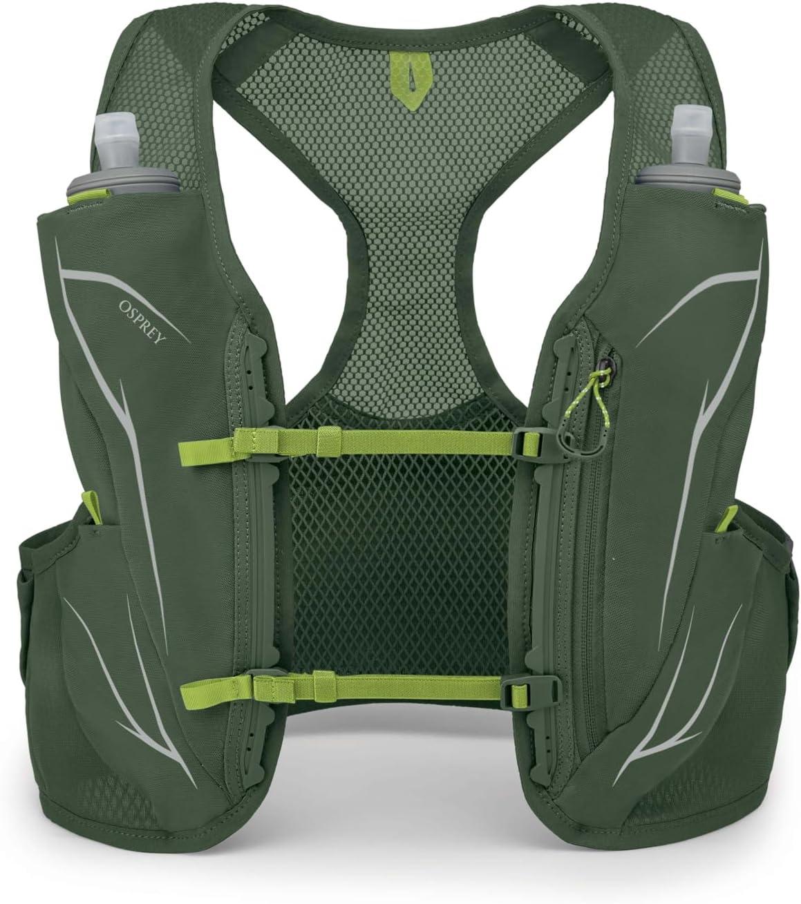 imageOsprey Duro LT Mens Running Hydration Vest with Hydraulics Soft FlasksSeaweed GreenLimon