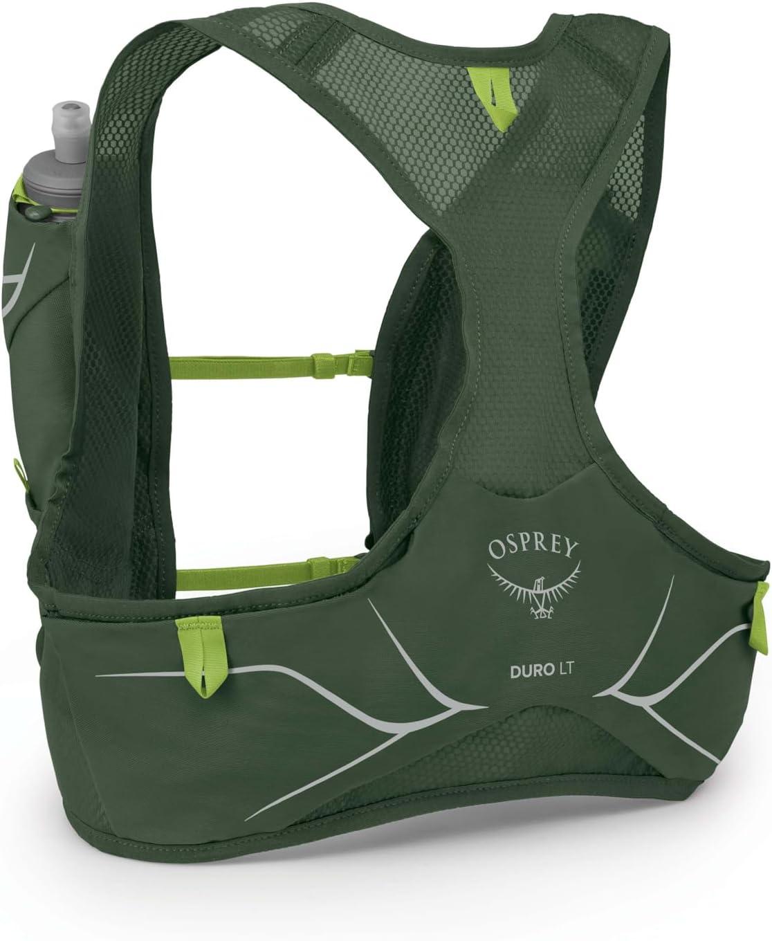imageOsprey Duro LT Mens Running Hydration Vest with Hydraulics Soft FlasksSeaweed GreenLimon