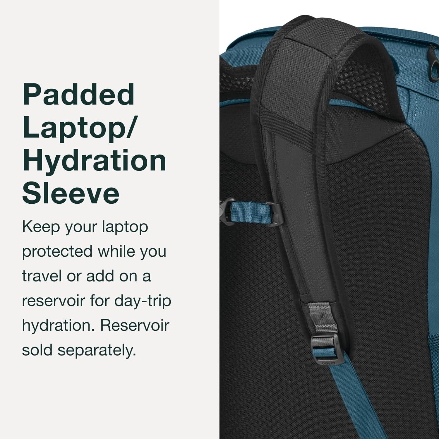 imageOsprey Farpoint Fairview Travel Daypack for Men and Women Tunnel Vision GreyNight Jungle Blue