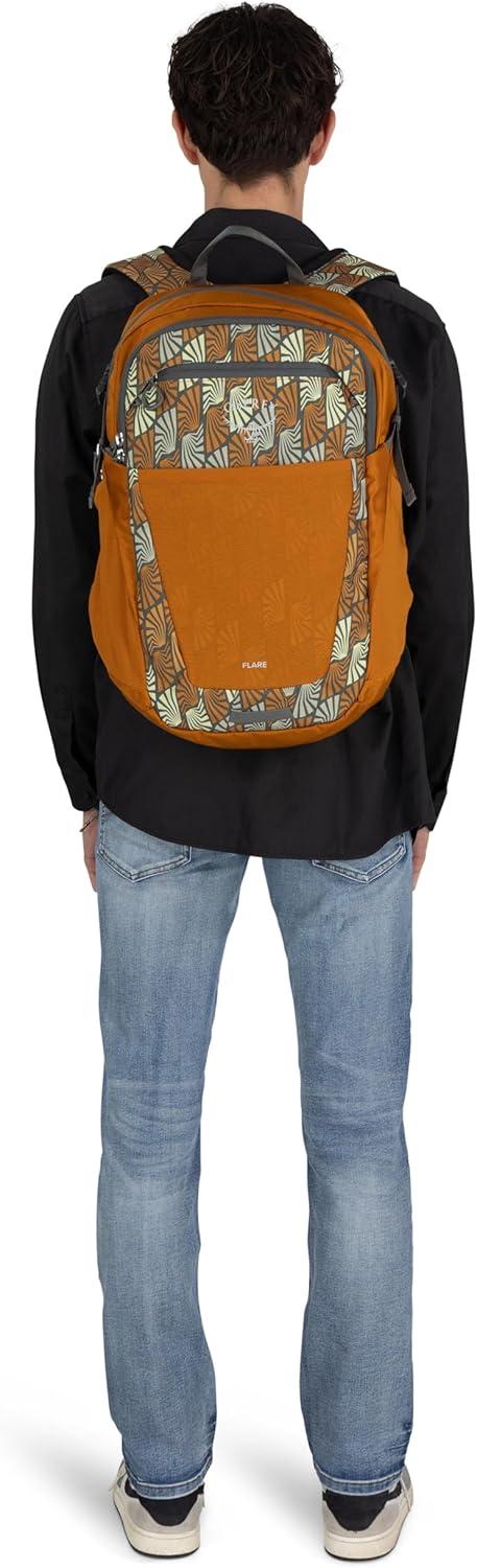 imageOsprey Flare Commuter Laptop BackpackKazuma Print Toffee Orange