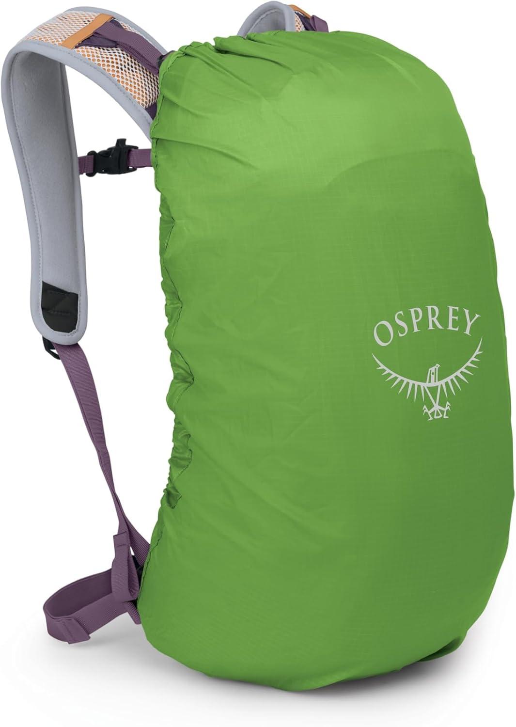 imageOsprey Hikelite 18L Lightweight Hiking Backpack Durable Travel Daypack with Rain Cover for Men and Women Atlas BluePurple InkPurple DuskCheddar Orange