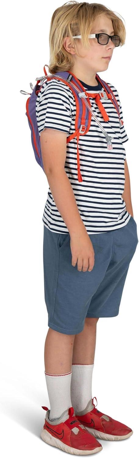 imageOsprey Moki 3L Kids Biking Backpack with Hydraulics Reservoir Hungry Dino PrintEuphoria Purple