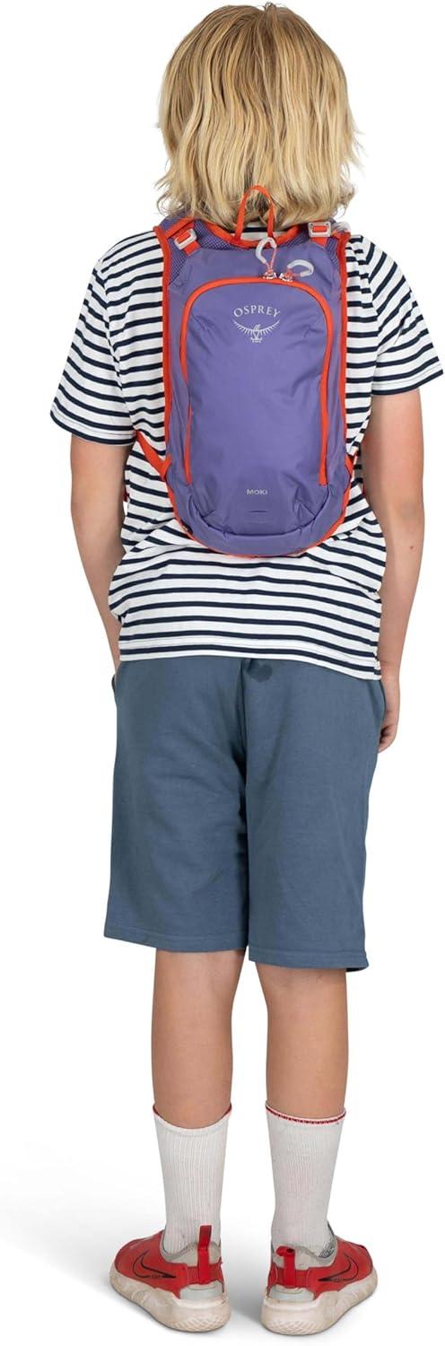 imageOsprey Moki 3L Kids Biking Backpack with Hydraulics Reservoir Hungry Dino PrintEuphoria Purple
