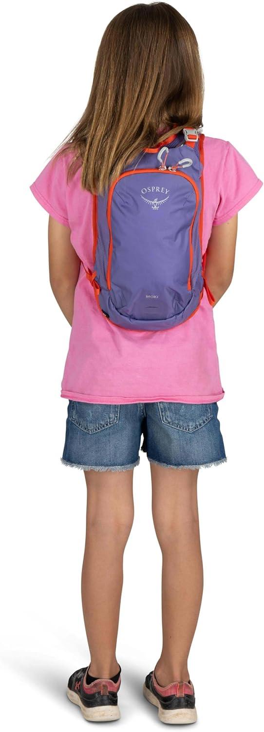 imageOsprey Moki 3L Kids Biking Backpack with Hydraulics Reservoir Hungry Dino PrintEuphoria Purple