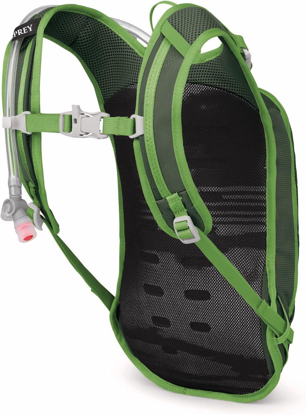 imageOsprey Moki 3L Kids Biking Backpack with Hydraulics Reservoir Hungry Dino PrintGreen Canopy