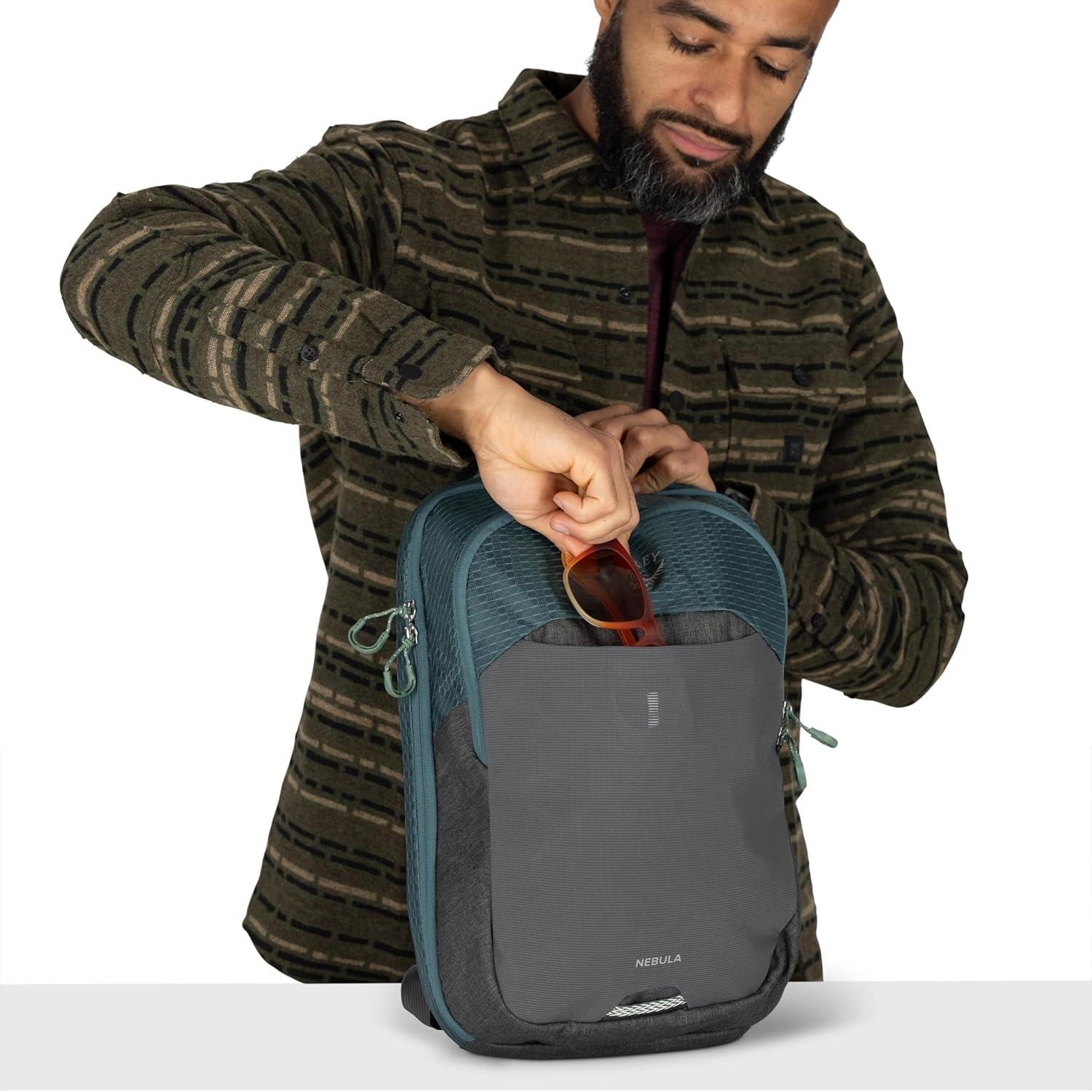 imageOsprey Nebula Shoulder Sling Bag BlackAlpaca TanLatte Brown Heather