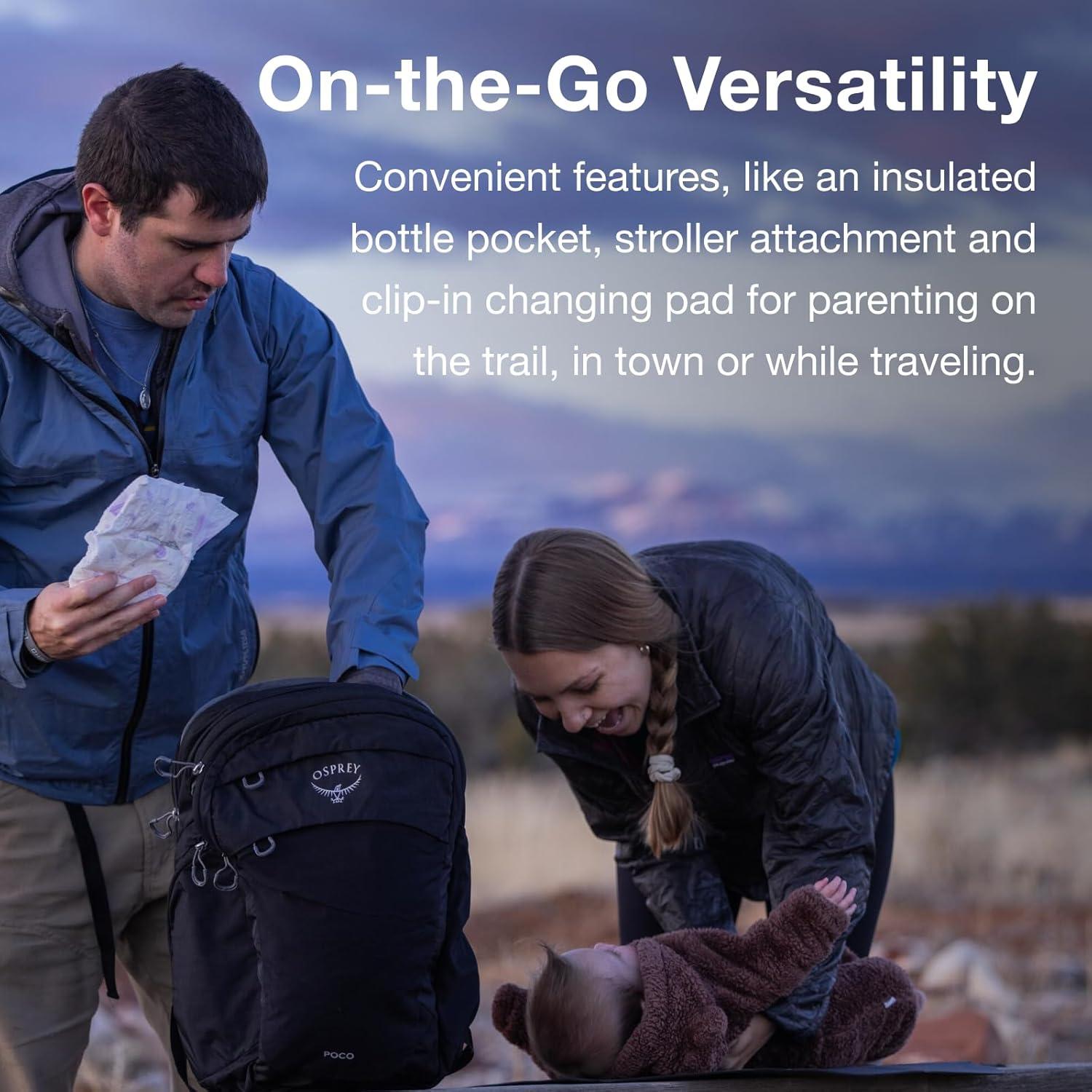 imageOsprey Poco Changing Backpack with Clipin Changing Pad Travel Diaper BagDeep Peyto