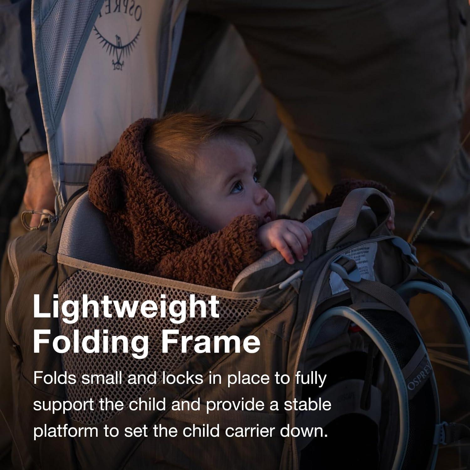 imageOsprey Poco LT Lightweight Child Carrier Backpack Compact TravelReady Kid Carrier with Sunshade and Adjustable Fit Lightweight Comfortable Hiking Carrier for ToddlersRed Mountain