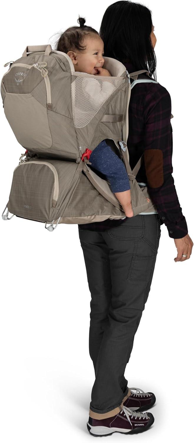 imageOsprey Poco LT Lightweight Child Carrier Backpack Compact TravelReady Kid Carrier with Sunshade and Adjustable Fit Lightweight Comfortable Hiking Carrier for ToddlersTan Concrete