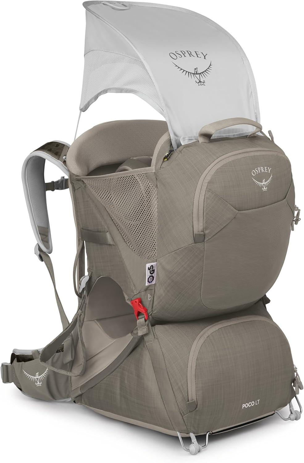 imageOsprey Poco LT Lightweight Child Carrier Backpack Compact TravelReady Kid Carrier with Sunshade and Adjustable Fit Lightweight Comfortable Hiking Carrier for ToddlersTan Concrete