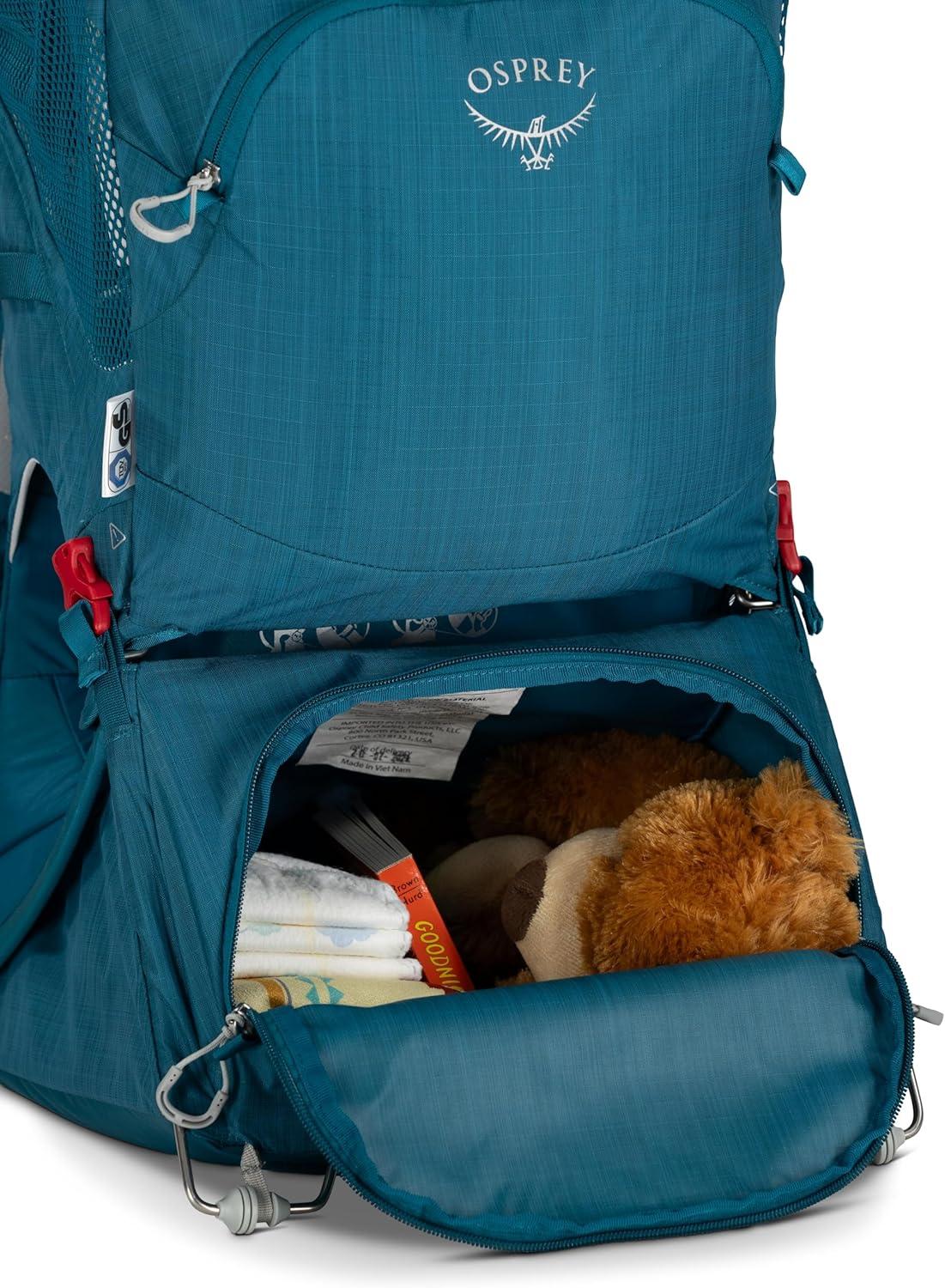 imageOsprey Poco SLT Lightweight Child Carrier Backpack SlimmedDown Hiking Carrier for Toddlers with Safety Harness Sunshade and Ventilated Backpanel Lightweight TravelFriendly OptionBlack