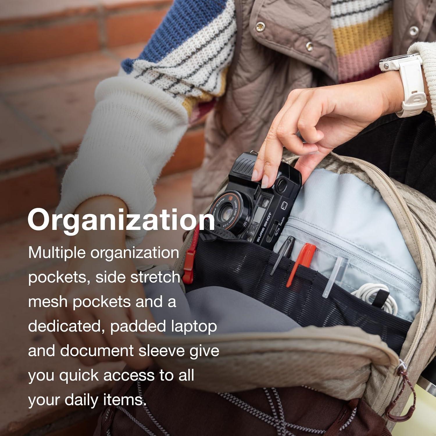 imageOsprey Quasar 26L Commuter Backpack Green TunnelBrindle BrownAlpaca TanLatte Brown Heather