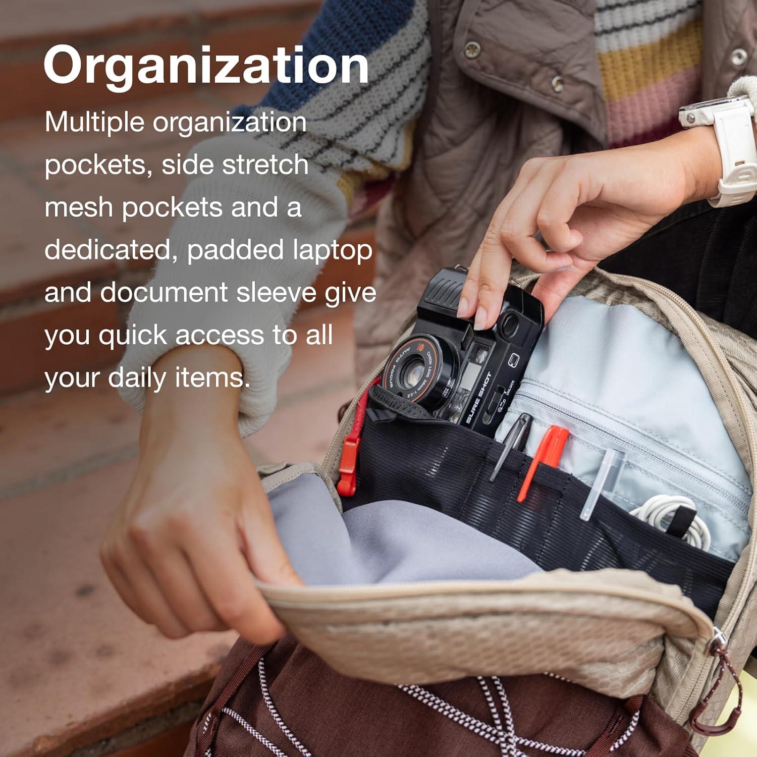 imageOsprey Quasar 26L Commuter Backpack Green TunnelBrindle BrownPashminaTan Concrete