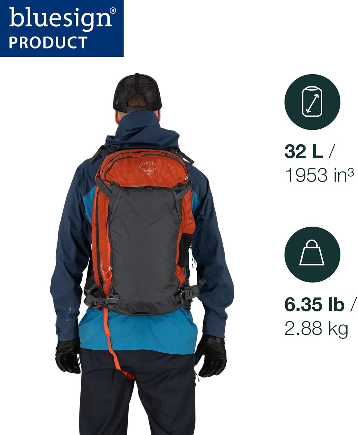 imageOsprey Soelden Pro 32L Mens Ski Backpack with E2 Airbag System Mars Orange